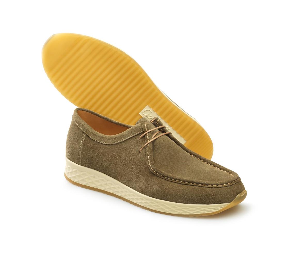 Leather Sneakers - Charles Camurça Mast Truffle