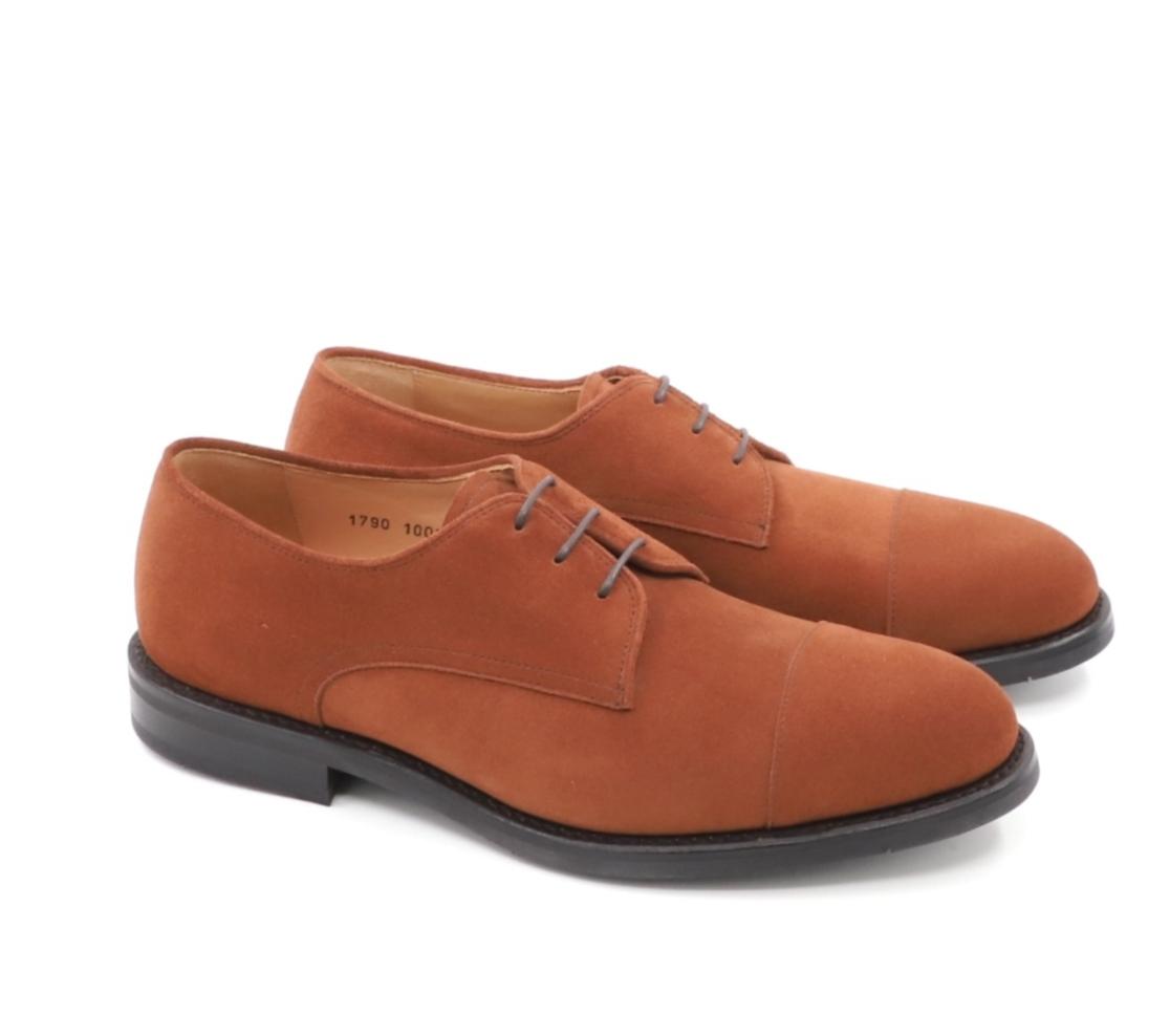 Cap Toe Shoes - Christos Suede Brown