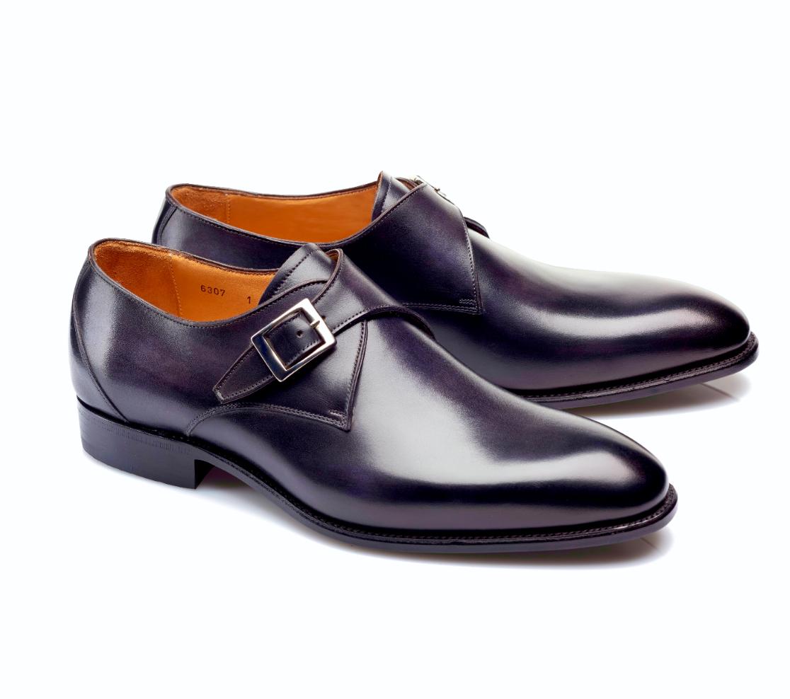 Chaussures Single Buckle - Gareth Anilina Black Shadow
