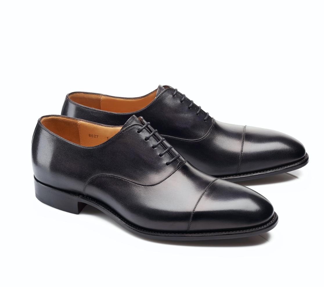 Oxford Cap Toe Shoes - Harold Noir Shadow