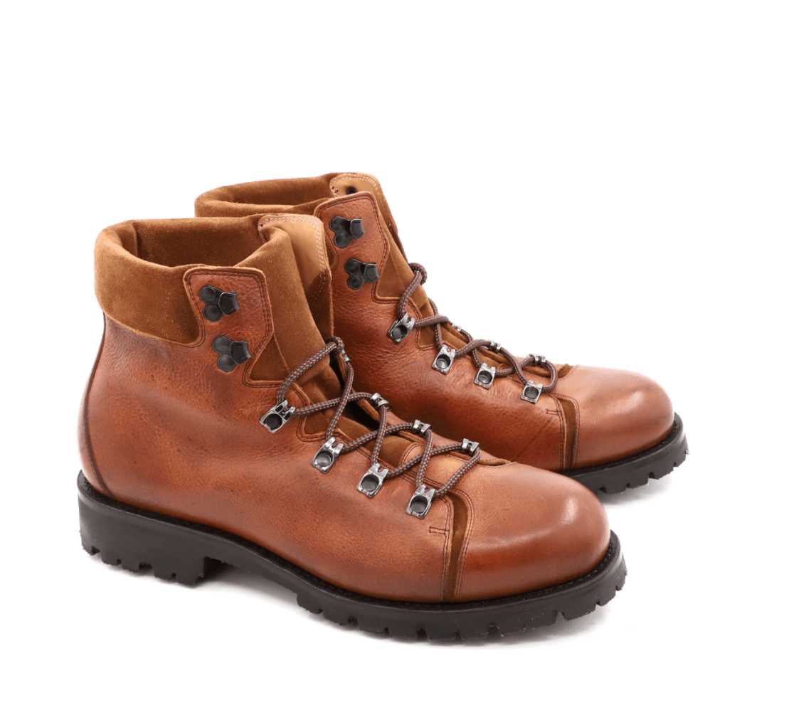 Lace-Up Boots - Herbert Kudu Nutmeg-Camurça Mast Cognac