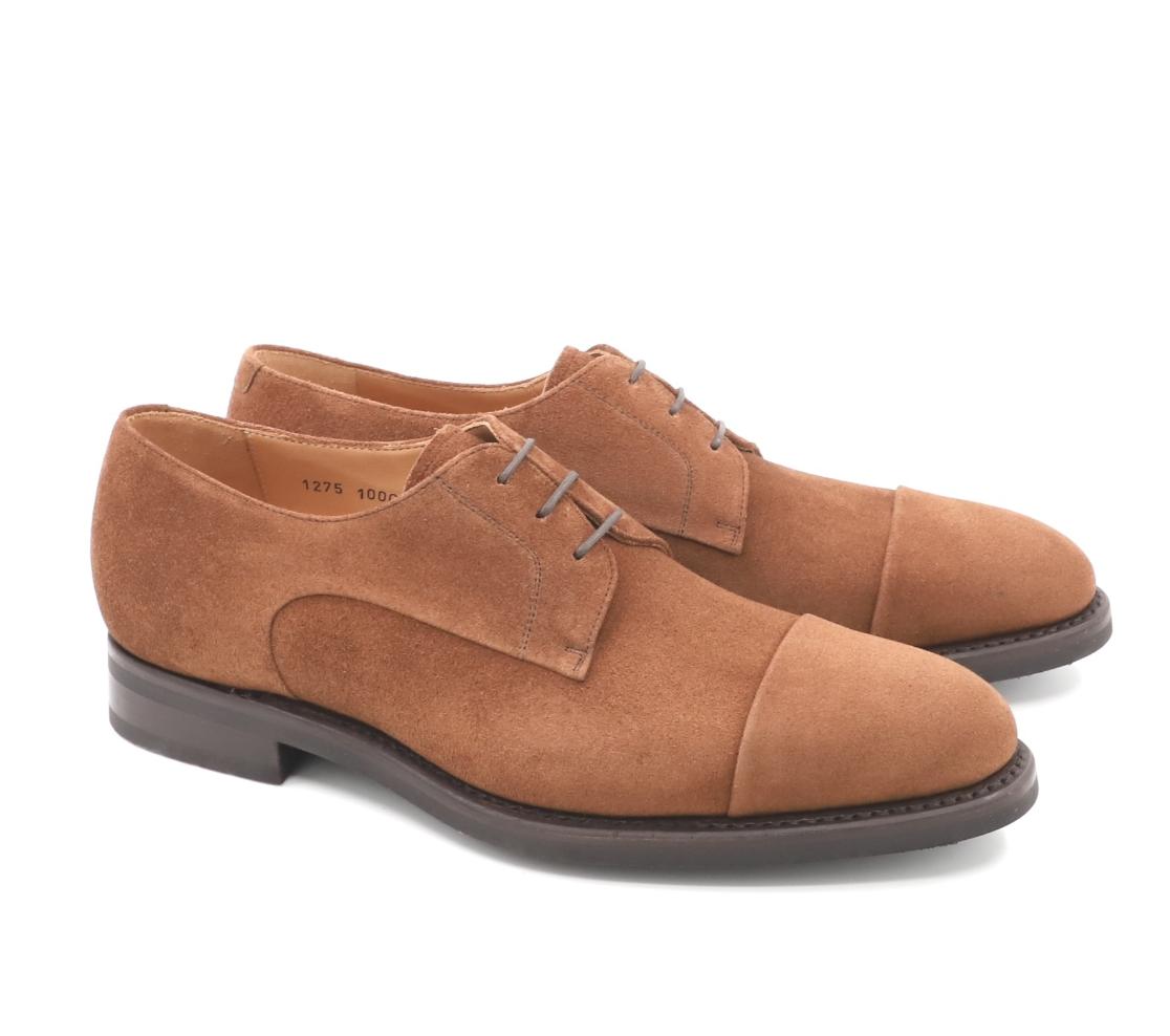 Derby Cap Toe Shoes - Jacob Velours 105