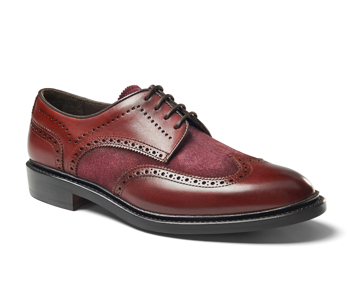 Chaussures Wingtip Brogue - Julia Anil Wine Shadow - Camurca Delave 507 Chaussures Wingtip Brogue - Julia Anil Wine Shadow - Camurca Delave 507