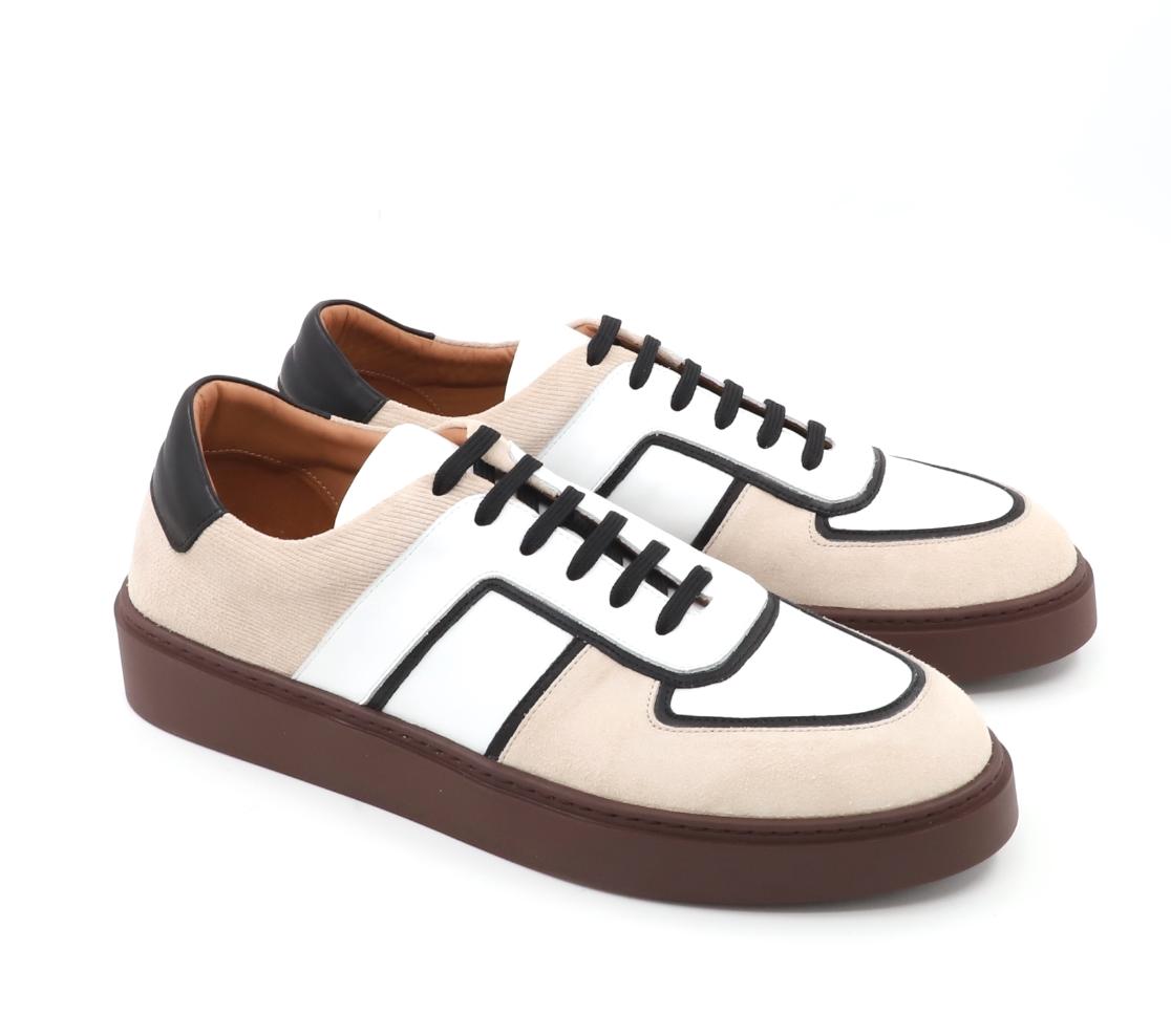 Leather Sneakers - Kaspen Camurça 500 Lavagna-Nappa Mast 8612-Camurça 500 Ri Stone