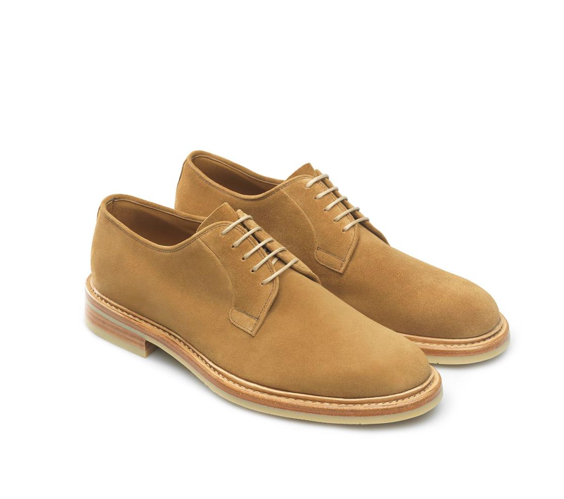 Derby Shoes - Nathan Suede Tobacco