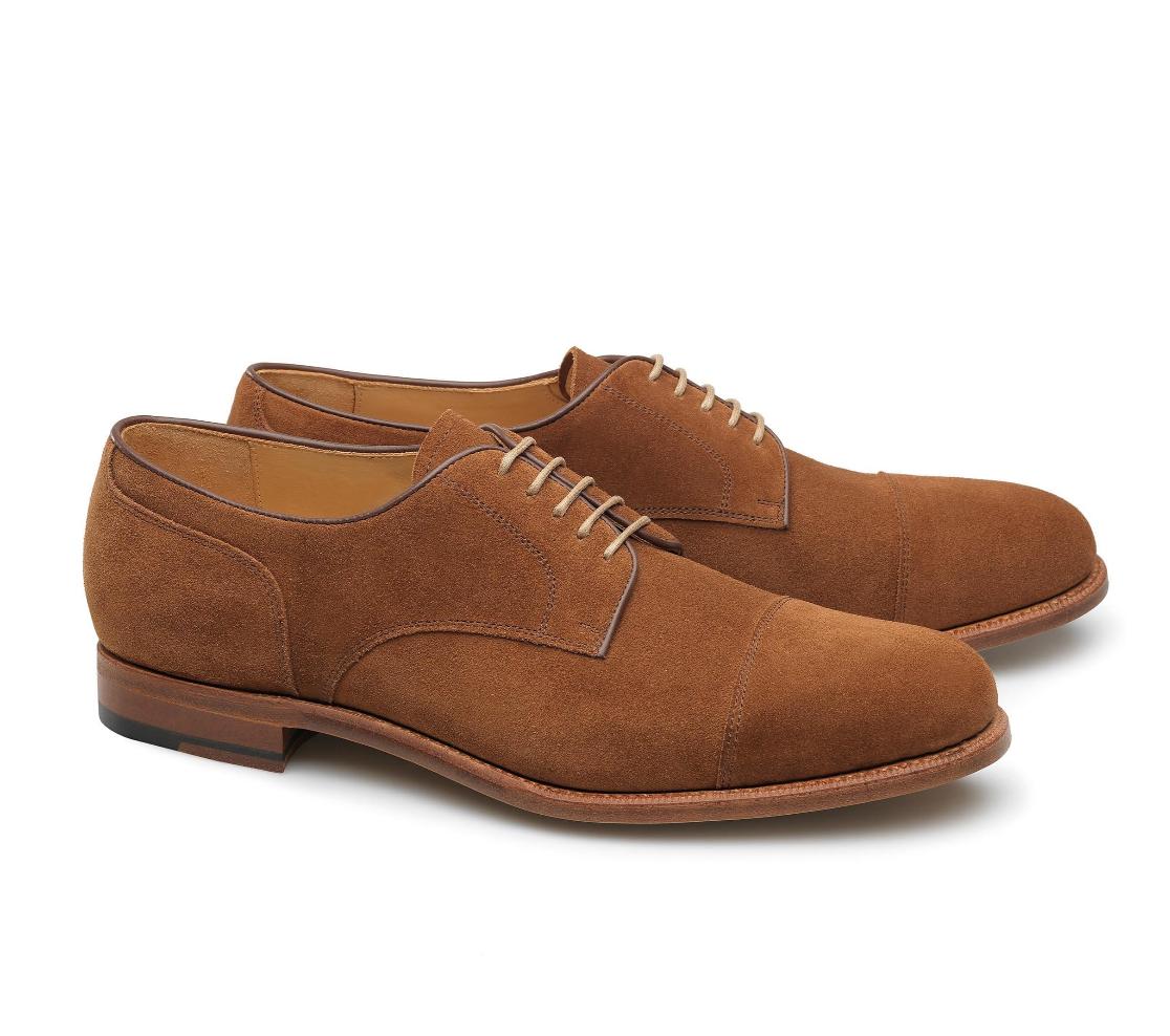 Derby Cap Toe Shoes - Seth Suede 6394
