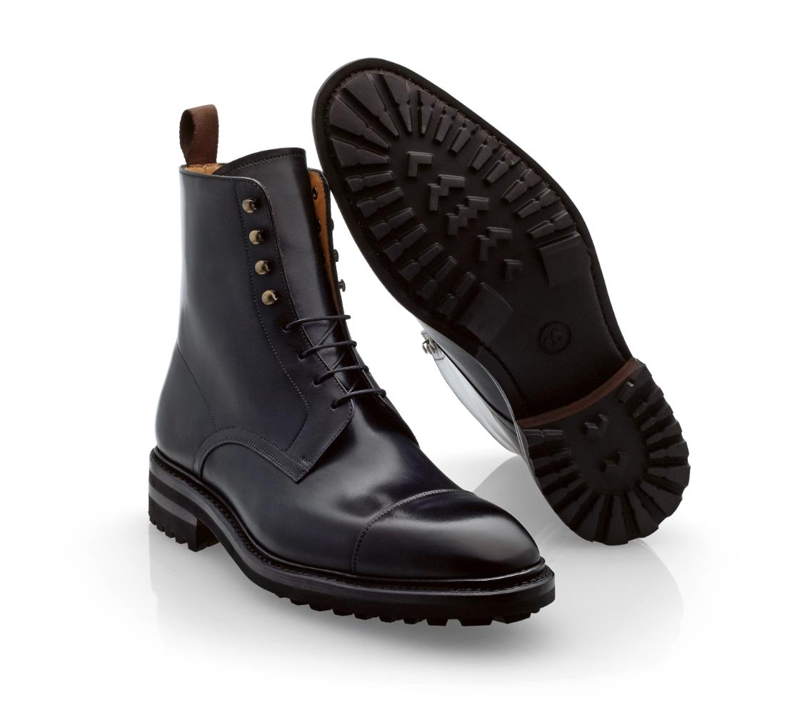Lace-Up Boots - Stallone Stallone Anilina Black Shadow