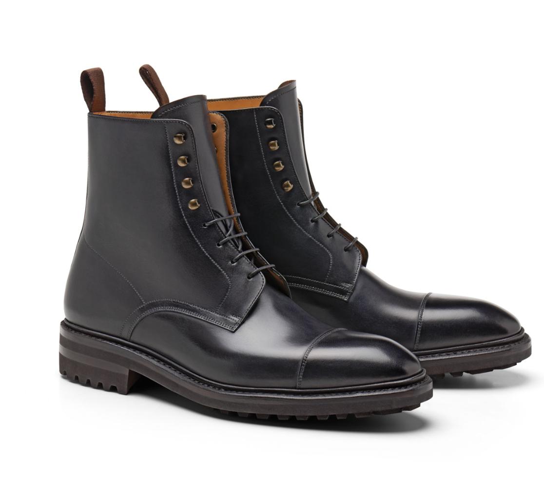 Lace-Up Boots - Stallone Stallone Anilina Black Shadow