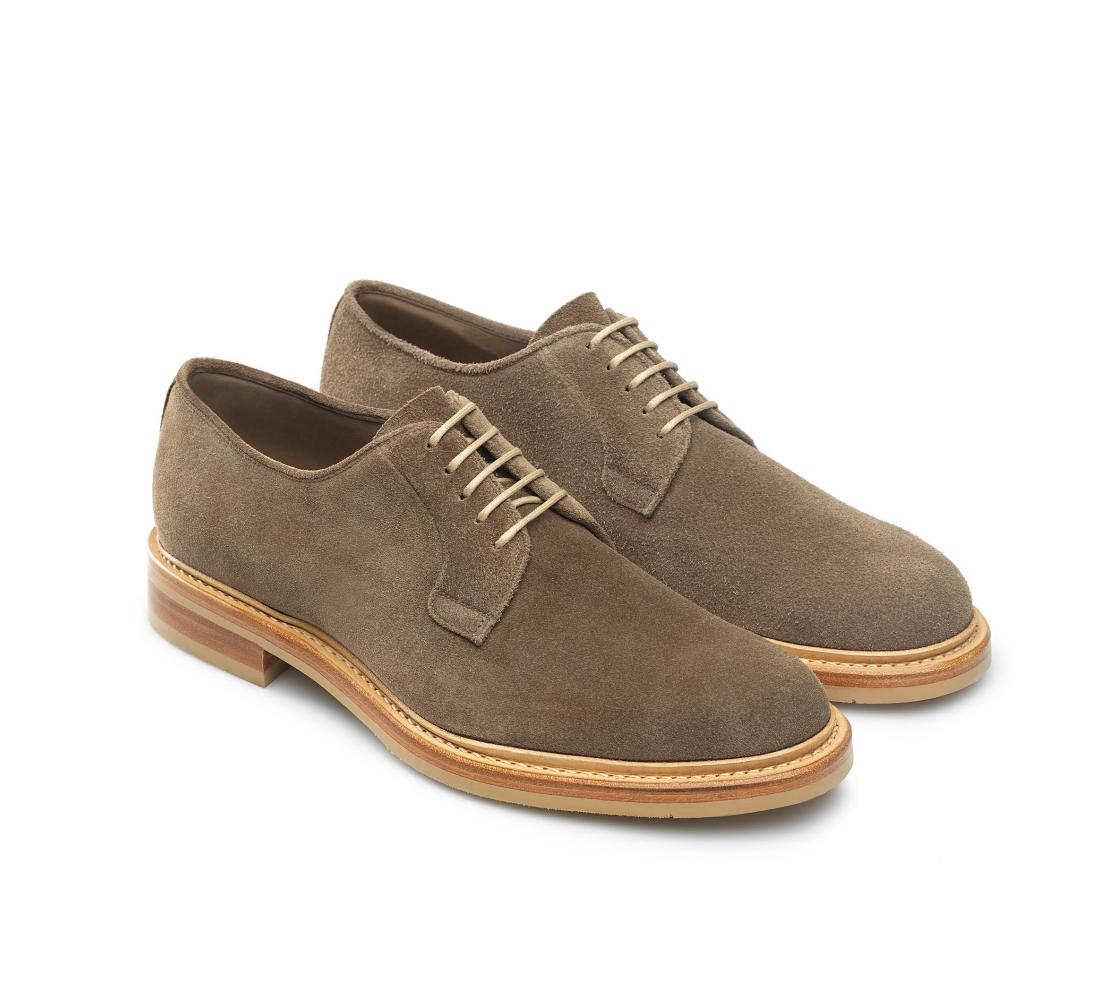 Derby Shoes - Thomas Suede Olive