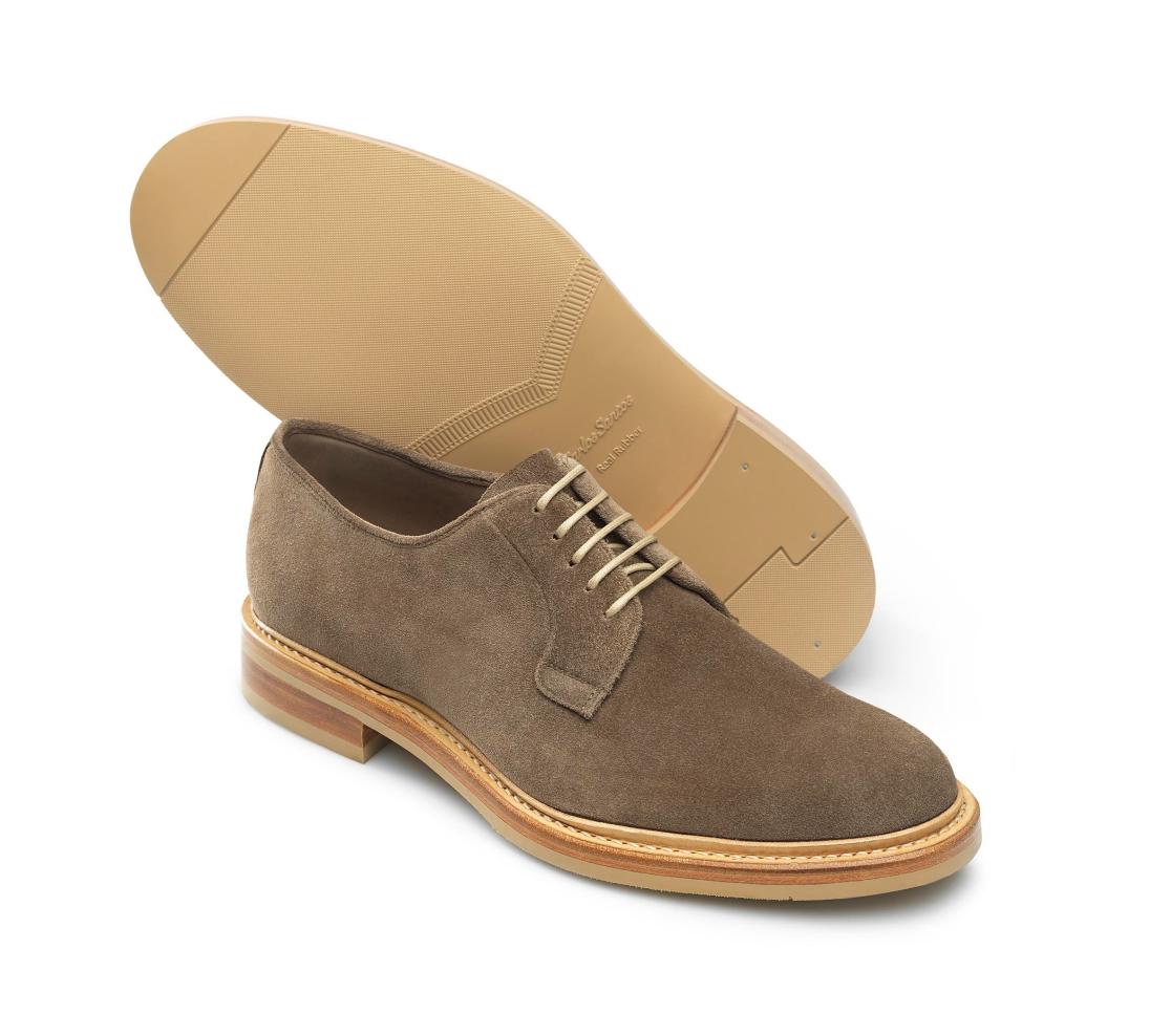 Derby Shoes - Thomas Suede Olive