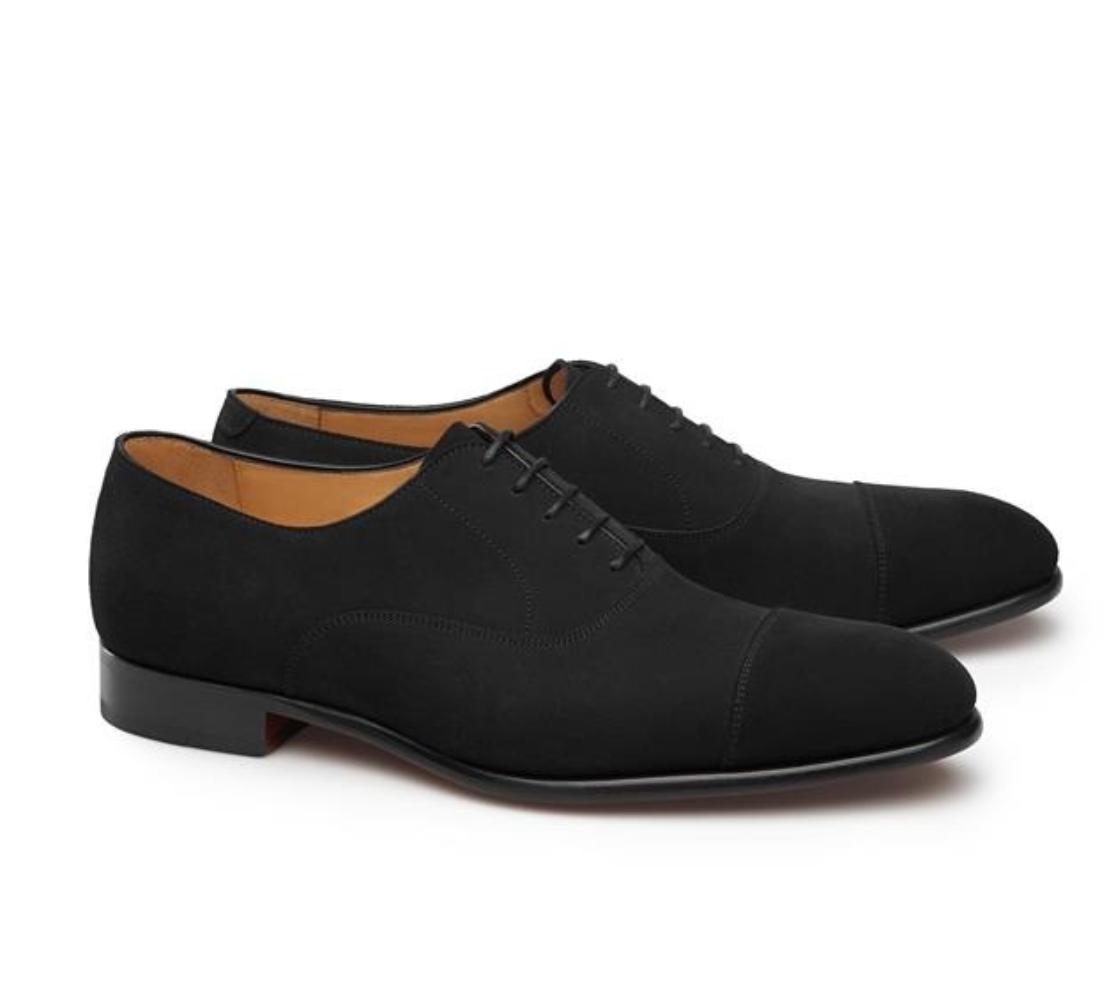 Oxford Cap Toe Shoes - Travis Camurça Noir