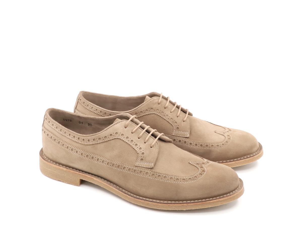 Sapatos Wingtip Brogue - Zachary Camurça Sonia Antilop
