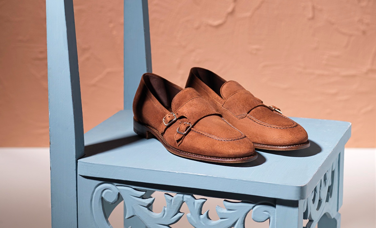 Suede Monk Shoes for Men