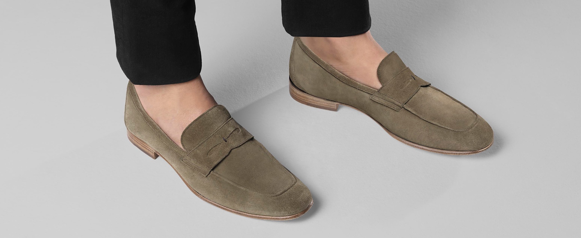 mens suede loafers